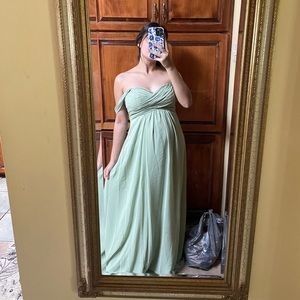Sage maternity bridesmaid dress